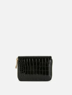 Faux Croc Zip Purse