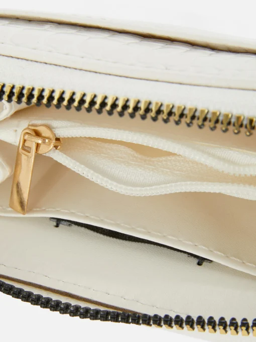 Faux Croc Zip Purse