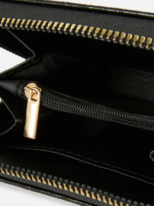 Faux Croc Zip Purse