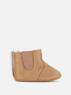 Faux Fur Baby Booties