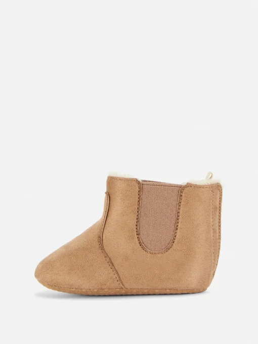 Faux Fur Baby Booties
