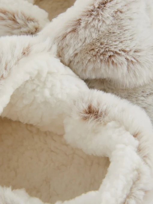 Faux Fur Fleece Lined Slippers