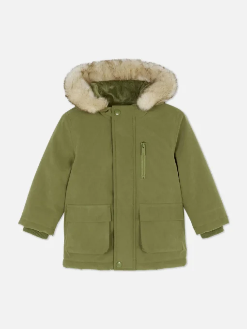 Faux Fur Hooded Parka