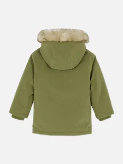 Faux Fur Hooded Parka