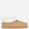 Faux Fur Lined Moccasin Slippers