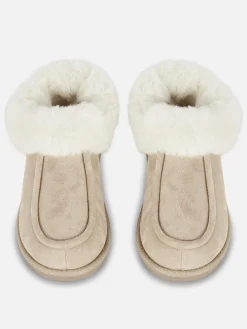 Faux Fur Lined Moccasin Slippers