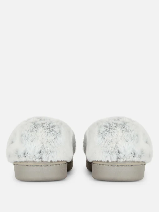 Faux Fur Lined Moccasin Slippers