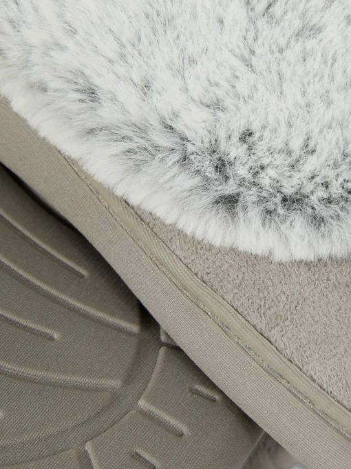 Faux Fur Lined Moccasin Slippers