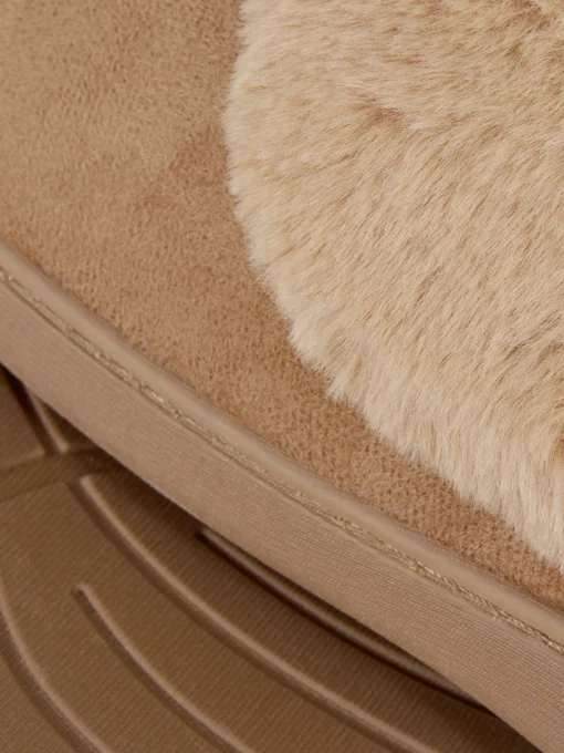 Faux Fur Lined Moccasin Slippers