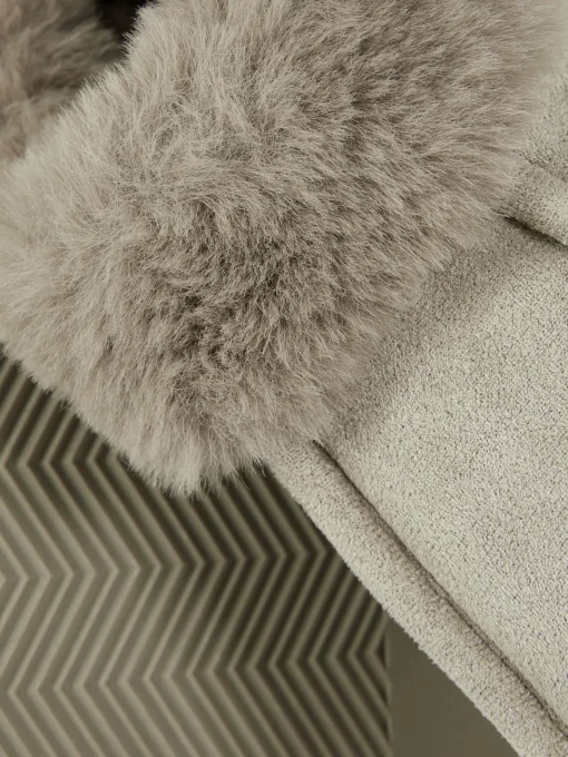 Faux Fur Lined Moccasin Slippers
