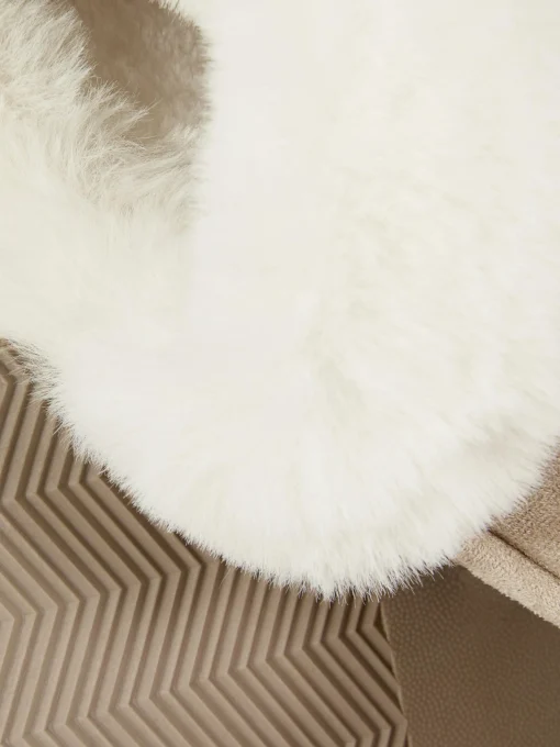 Faux Fur Lined Moccasin Slippers