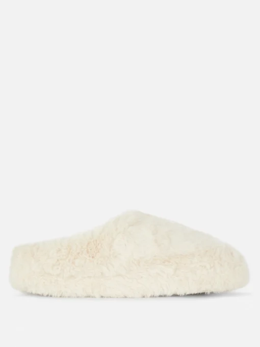 Faux Fur Mule Slippers