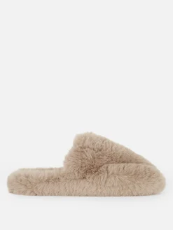 Faux Fur Mule Slippers