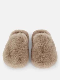 Faux Fur Mule Slippers