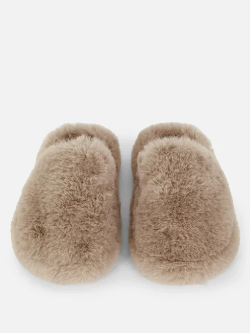 Faux Fur Mule Slippers