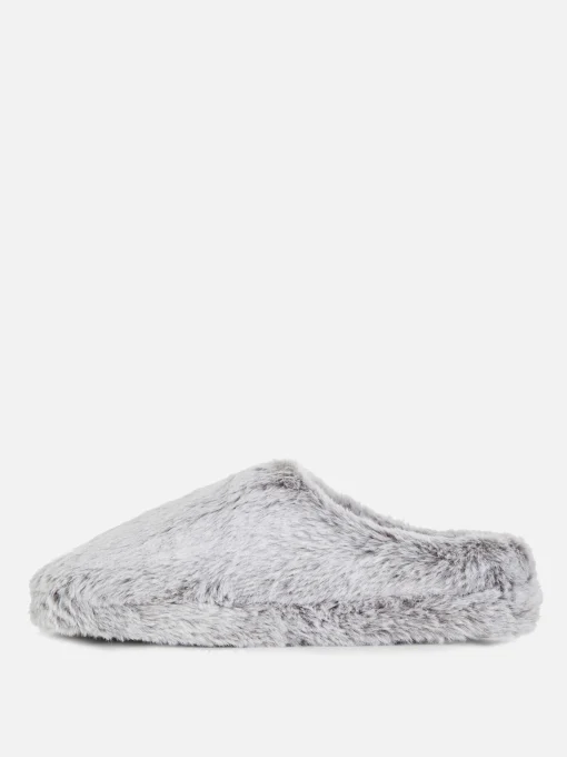 Faux Fur Mule Slippers