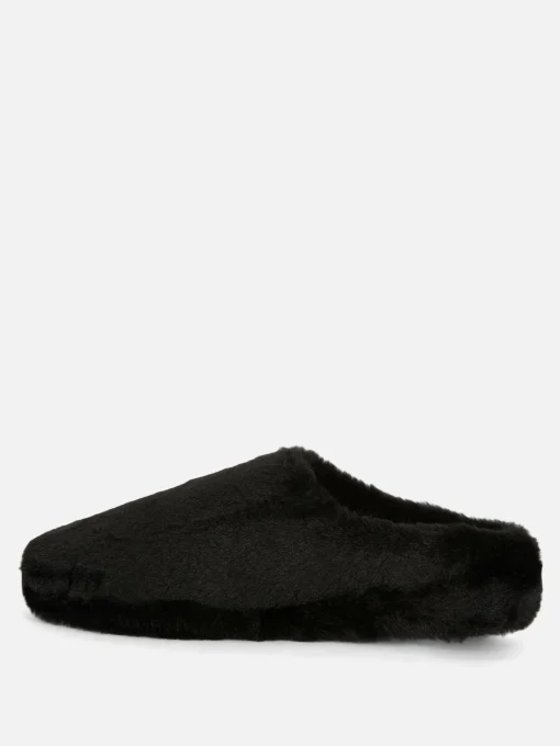 Faux Fur Mule Slippers