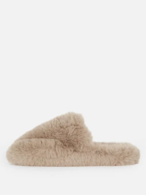 Faux Fur Mule Slippers