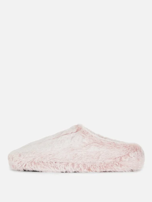 Faux Fur Mule Slippers