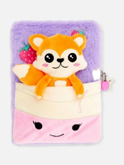 Faux Fur Notebook With Plush Toy