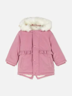 Faux Fur Parka Coat