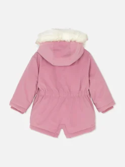 Faux Fur Parka Coat