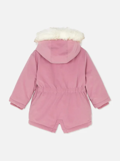 Faux Fur Parka Coat