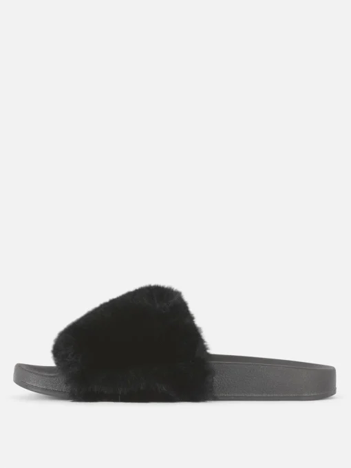 Faux Fur Slides