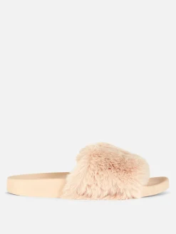 Faux Fur Slides