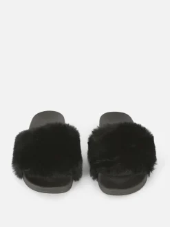 Faux Fur Slides