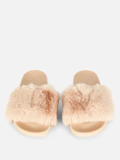Faux Fur Slides