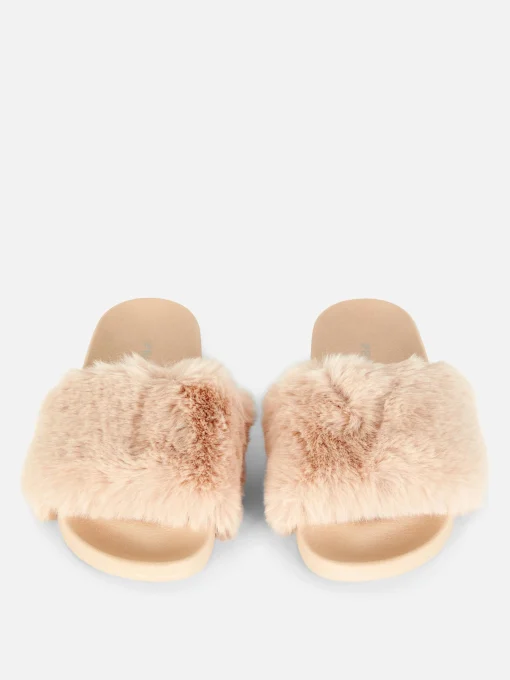 Faux Fur Slides
