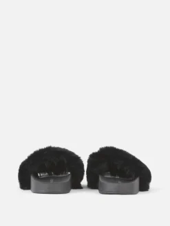 Faux Fur Slides