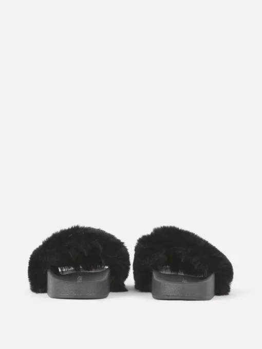 Faux Fur Slides