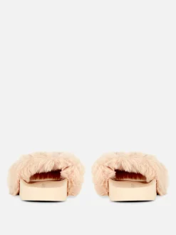 Faux Fur Slides