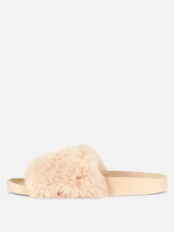 Faux Fur Slides