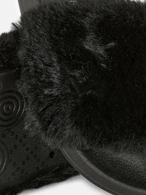 Faux Fur Slides