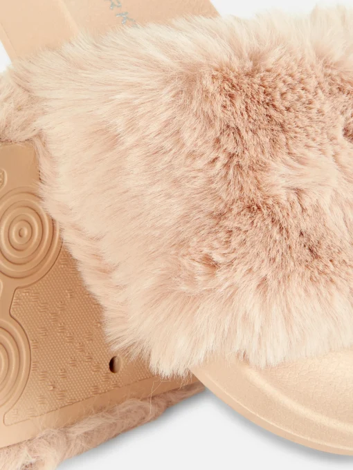 Faux Fur Slides
