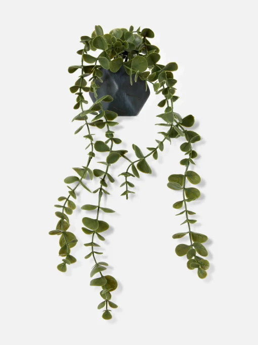 Faux Hanging Succulent In Geometric Pot
