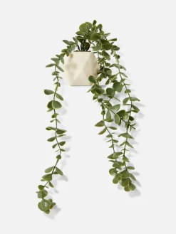 Faux Hanging Succulent In Geometric Pot