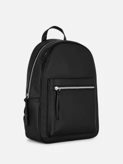 Faux Leather Backpack