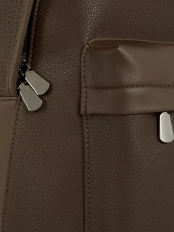 Faux Leather Backpack