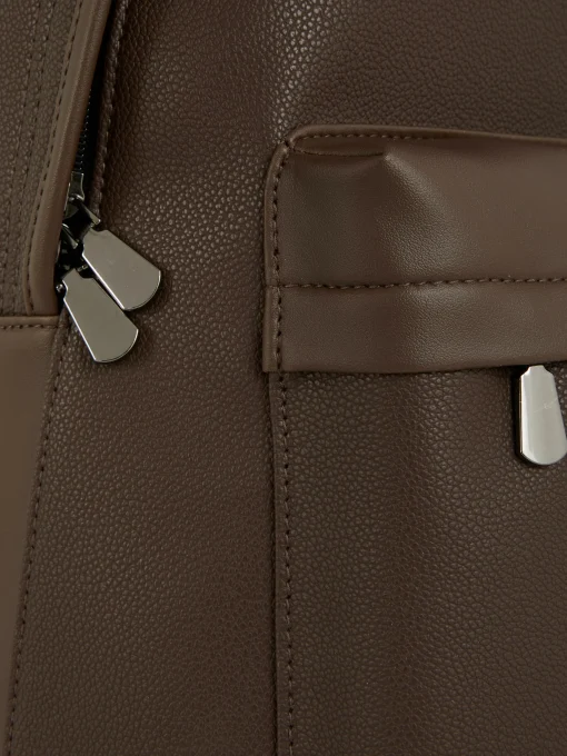 Faux Leather Backpack