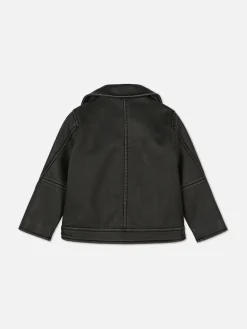 Faux Leather Biker Jacket