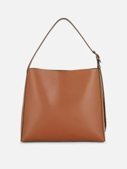 Faux Leather Bucket Tote