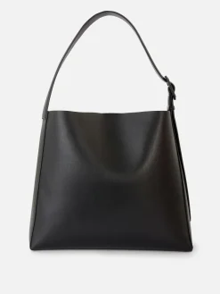 Faux Leather Bucket Tote