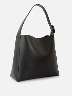 Faux Leather Bucket Tote