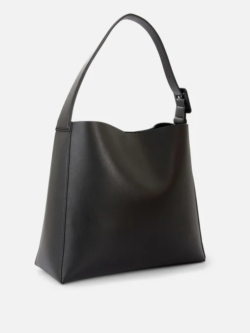Faux Leather Bucket Tote
