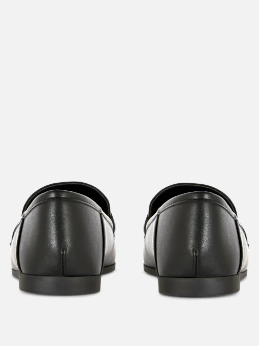 Faux Leather Buckle Loafers
