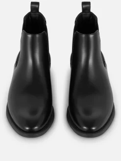 Faux Leather Chelsea Boots